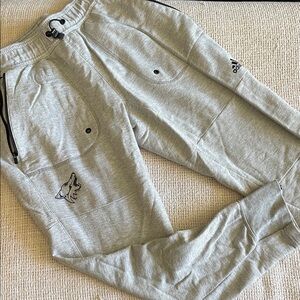 adidas Light Gray Joggers with az coyotes Detail